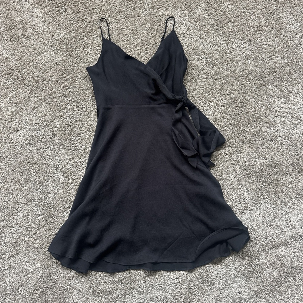 Express Elegant Black Wrap Dress